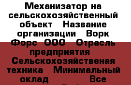 Механизатор на сельскохозяйственный объект › Название организации ­ Ворк Форс, ООО › Отрасль предприятия ­ Сельскохозяйственая техника › Минимальный оклад ­ 45 000 - Все города Работа » Вакансии   . Адыгея респ.,Адыгейск г.